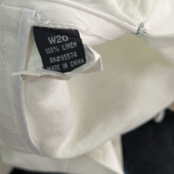 Vintage 100% linen off white Capris Shorts Plus Size 20 - Picture 7 of 8